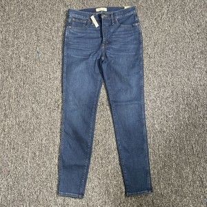 Madewell Women's 10" High-Rise Skinny Jeans in Hayes Wash f4684 size 27x28 $128